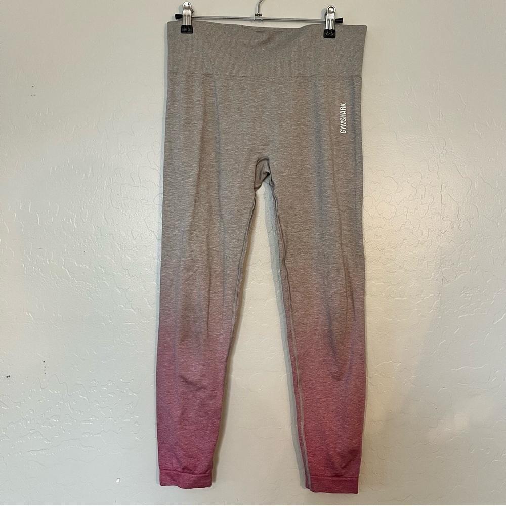 Gymshark Leggings Size Medium Ombré Grey Purple Workout Gym Exercise Running